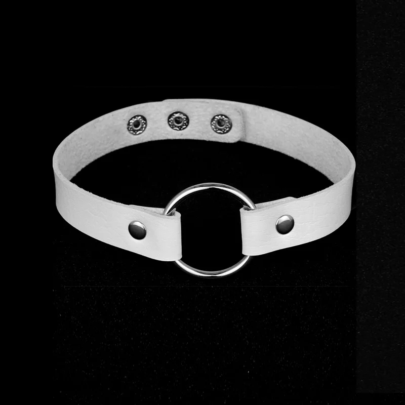 cn04x6 Сексуальные трендовые винтажные Очаровательные Круглые готические ожерелья на воротник ювелирное изделие подарок готическое кожаное сердце шипованное женское панк колье - Окраска металла: cn04x6