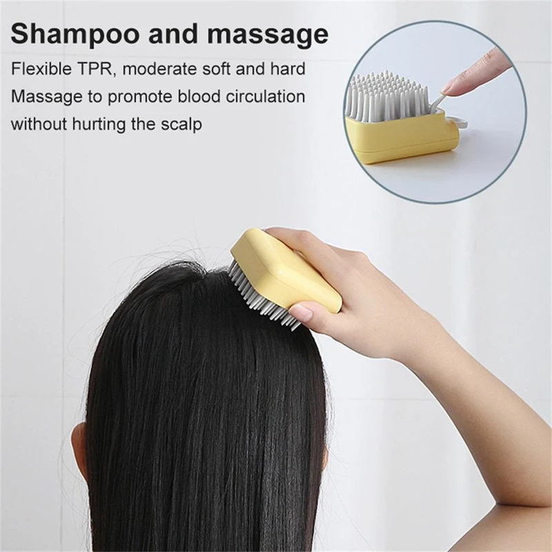 

1Pcs Silicone Shampoo Comb Massage Brush Shampoo Brush Scalp Massage Brush Head Massager