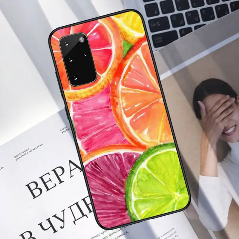 

fruit Orange pineapple kiwi Phone Case For Samsung galaxy S 7 8 9 10 20 edge A 6 10 20 30 50 51 70 note 10 plus