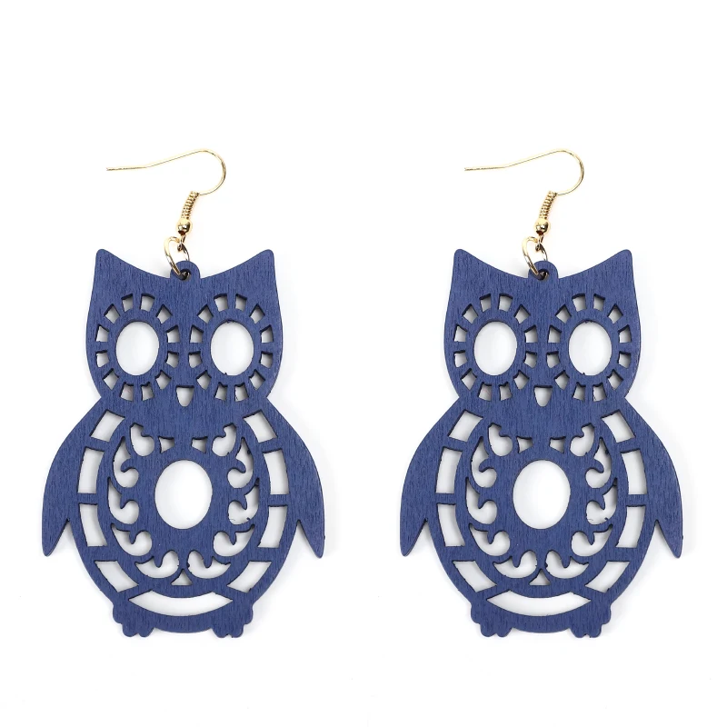 YULUCH этнические африканские полые Натуральные Деревянные коричневые животные