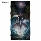 Хлопковое полотенце для душа Upetstory для мужчин, впитывающее банное полотенце с изображением рассекающего демонов, полотенце для ваннойпляжа для мужчин, мягкое полотенце для лицаволос