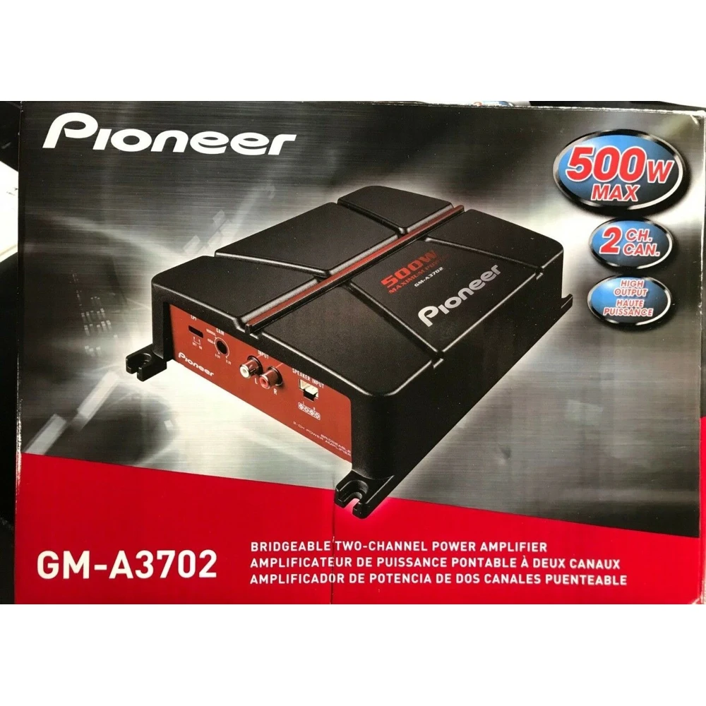 Автомобильный 2-х канальный усилитель PIONEER GM-A3702 красный |