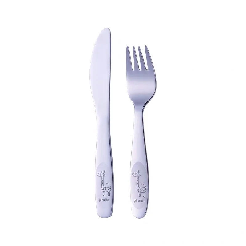 

Stainless Steel Fork Spoon Knife Set Kids Creative Steak Dinnerware Sets Eco Friendly Vajilla Completa Kitchen Tableware DK50DS