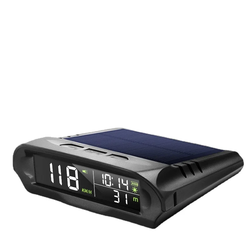 

Solar USB Charging Speed Altitude Car Thermometer Overspeed Car HUD Head-up Display