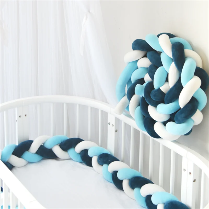 1m 2m 3m Baby Bed Bumper Infant Cradle Pillow Cushion Braid Knot Bumper Crib Bumper Protector Room Decor Tour De Lit Bebe Tresse Buy At The Price Of 10 17 In Aliexpress Com Imall Com