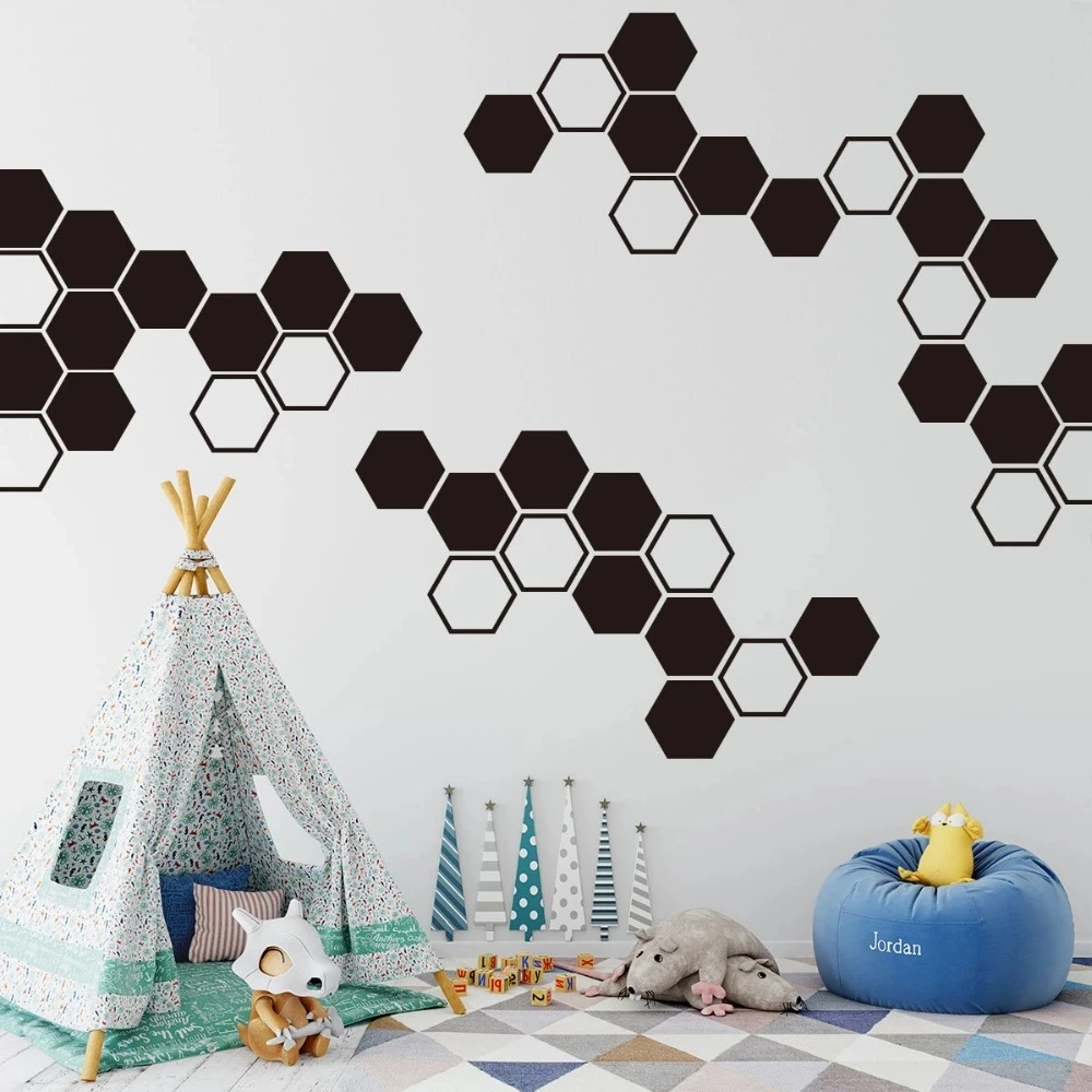 39 шт. шестиугольные настенные наклейки из ПВХ украшение для дома детской комнаты