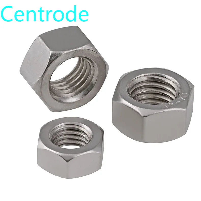 

304 Stainless Steel Hexagon Metric Fine Tthread Nut Fine Tooth Hex Nut Screws Cap 2PCS