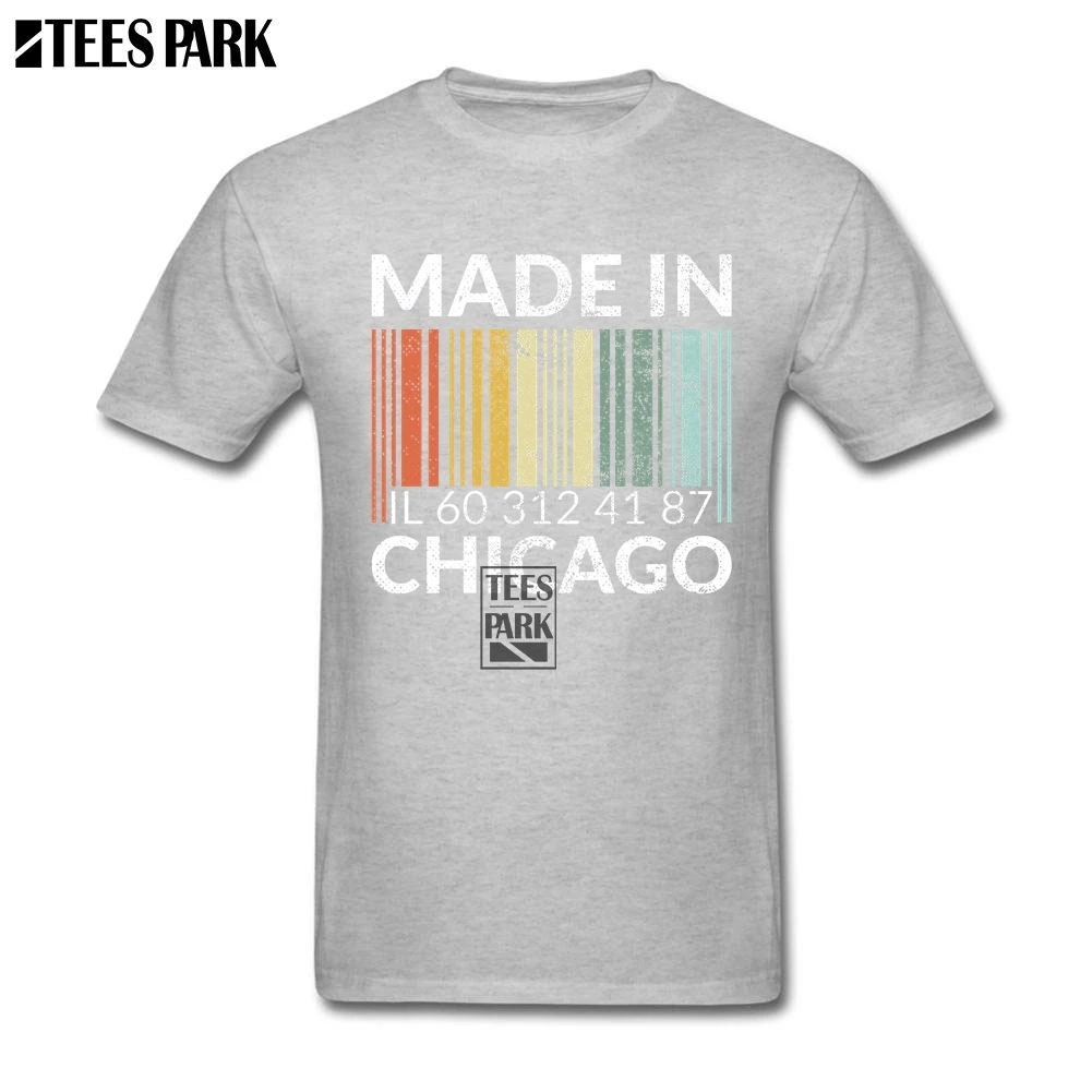 DIY Special T Shirt Made In Chicago QR Code Awesome Tee Shirts Man Pre-Cotton Short Sleeve T-Shirts Great Discount Men's Fashion | Мужская