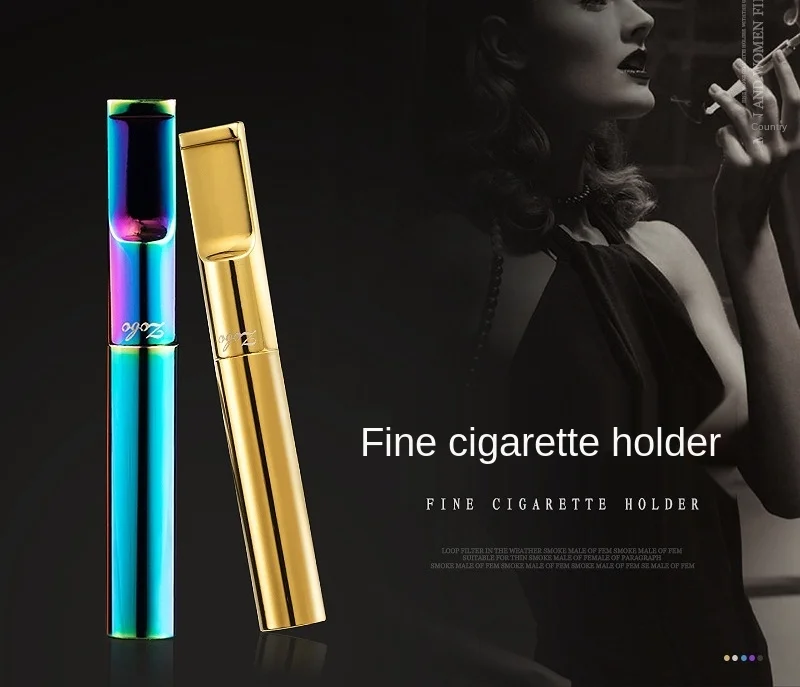 Роскошный металлический держатель сигарет Thunder фильтр Табак Курительная трубка
