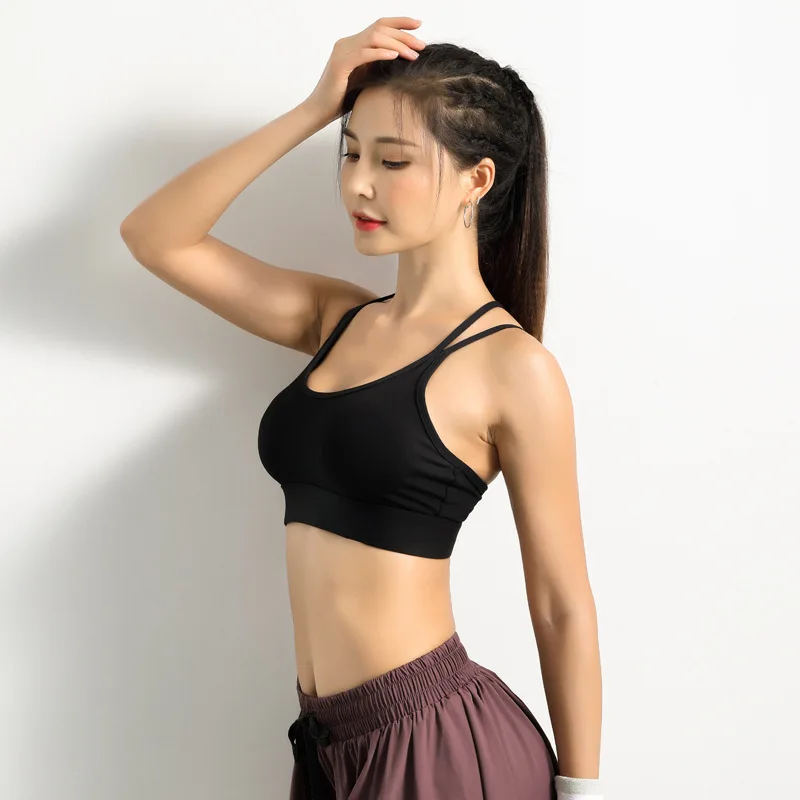 

New Beautiful Back Sports Bra Top Ladies Sports Wear for Women Gym Running Back Buckles Vest Fitness Yoga Bra