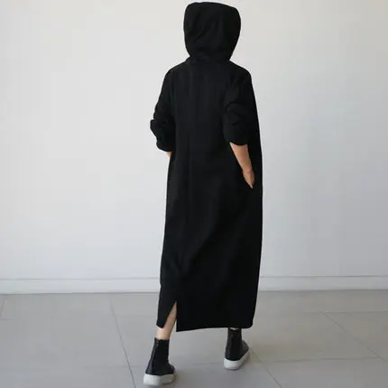 

YourSeason 2021 New Ladies Korean Long Hoodies Spring Autumn Solid Color Loose Pockets Women Winter Hooded Sweatshirts