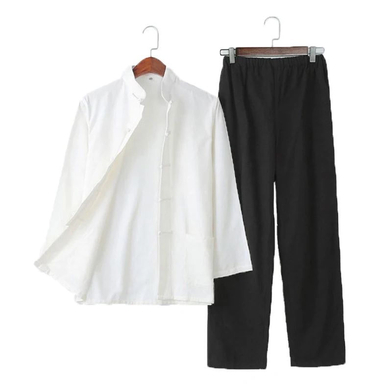 Umorden Традиционный китайский костюм Тан из чистого хлопка с длинным рукавом