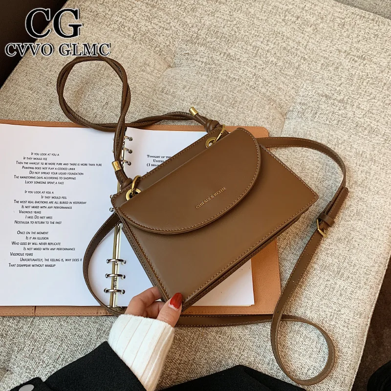 

Cvvo Glmc 2021 winter new shoulder bag ladies casual messenger bag fashion solid color PU small square bag luxury female bag