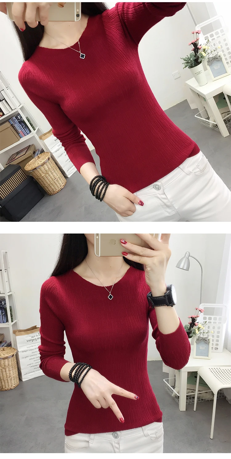 OHCLOTHINGnew style2019, короткий рукав, хлопок, круглый вырез, свитер, Женский рукав, голова, рукав, рубашка, пять, Одноцветный, плотный свитер, тонкий, ремонт