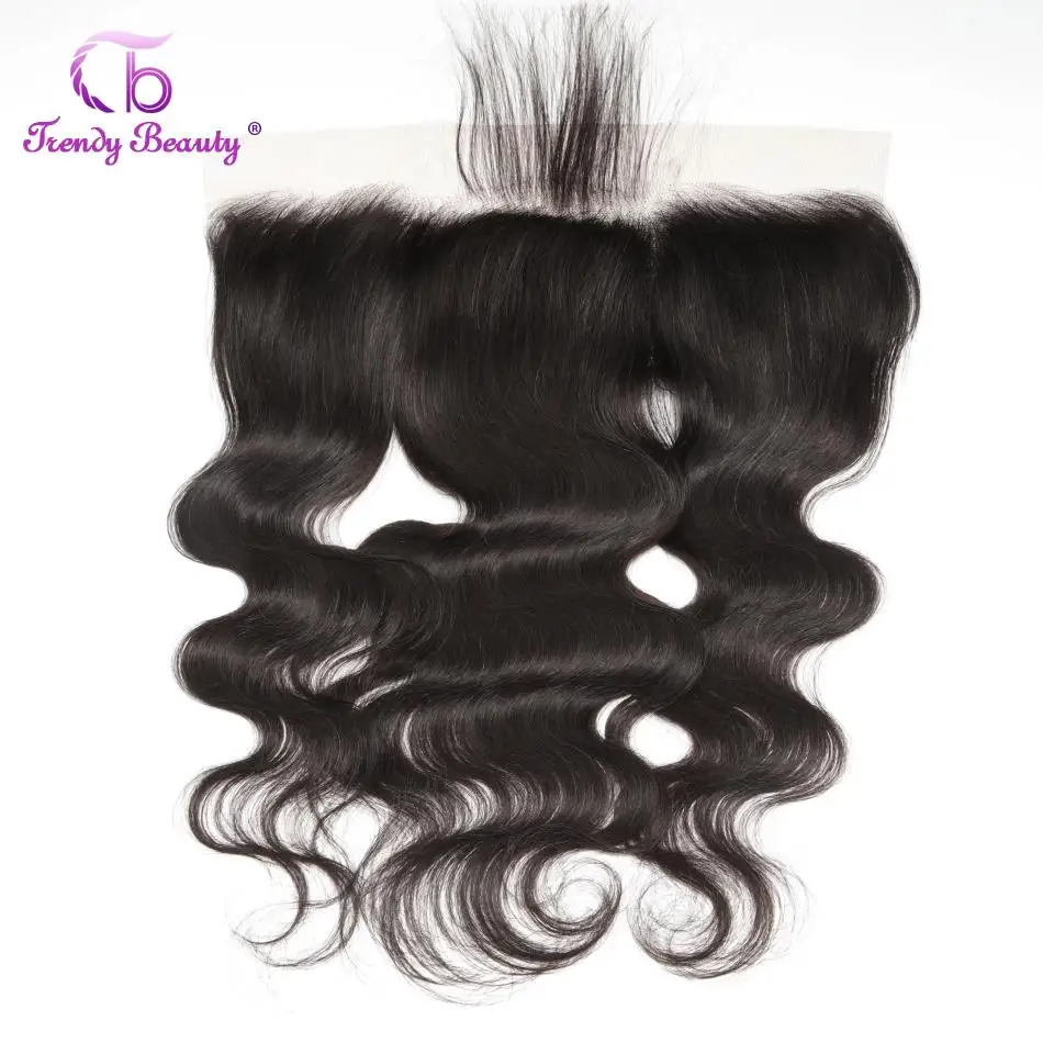 Мода Красота бразильские волнистые волосы 3 пряди с 13x4 уха до кружева фронтальной