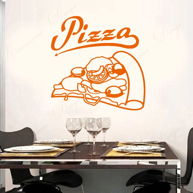 Наклейка на стену итальянская пицца горячая еда пиццерия магазин кухни