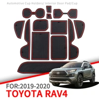 Anti-Slip Mat for Phone Gate Slot Mats Cup Rubber Pads Rug for Toyota RAV4 2019 2020 XA50 RAV Car Stickers Accessories