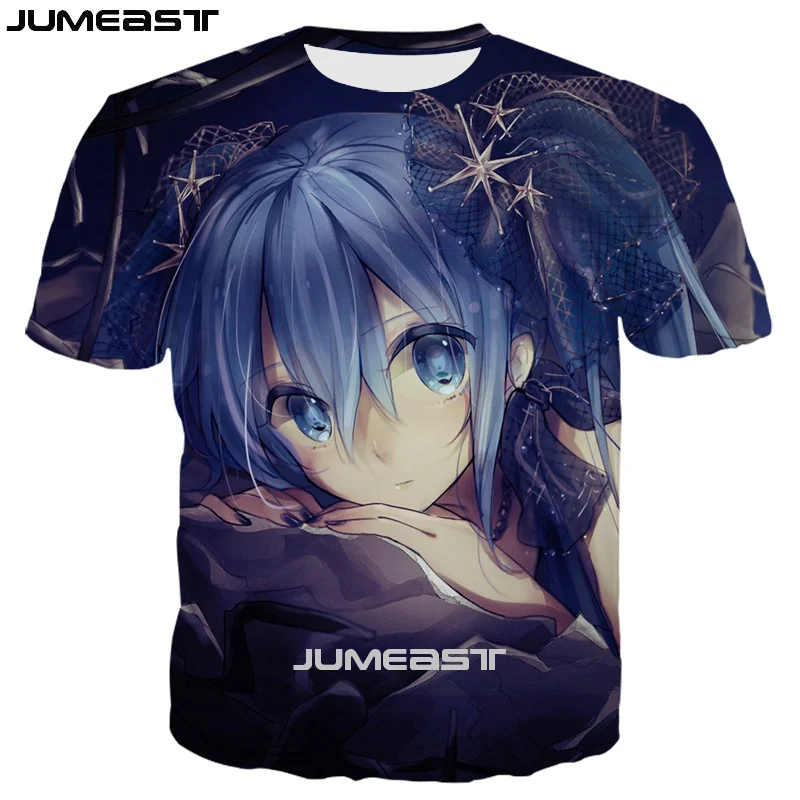 Бренд Jumeast, Мужская/женская футболка с 3D принтом, Аниме Vocaloid Hatsune Miku, короткий рукав, новинка, футболка, спортивный пуловер, летние топы, футболки - Цвет: 13