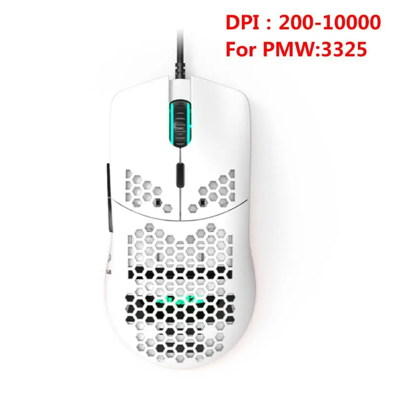 Легкая проводная мышь AJ390 с отверстиями игровая 6 DPI регулируемая 7Key | Компьютеры и