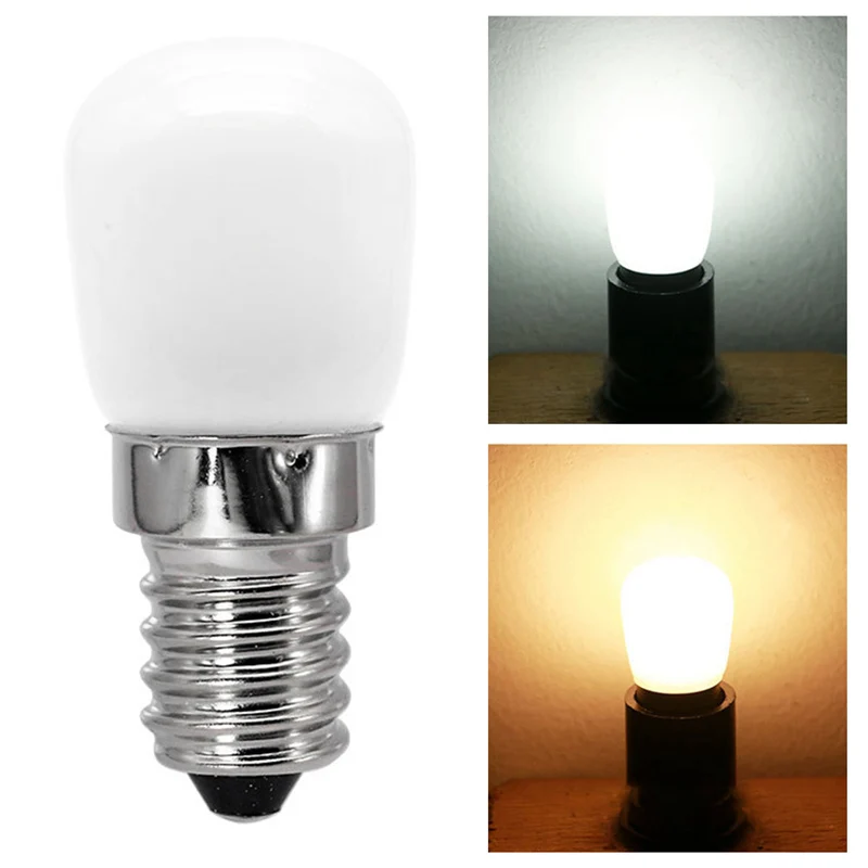 

1Pc Mini Energy Saving Refrigerator Light E14 110V 220V LED Lamp 2W Spotlight Bulbs Freezer Warm White / White Light