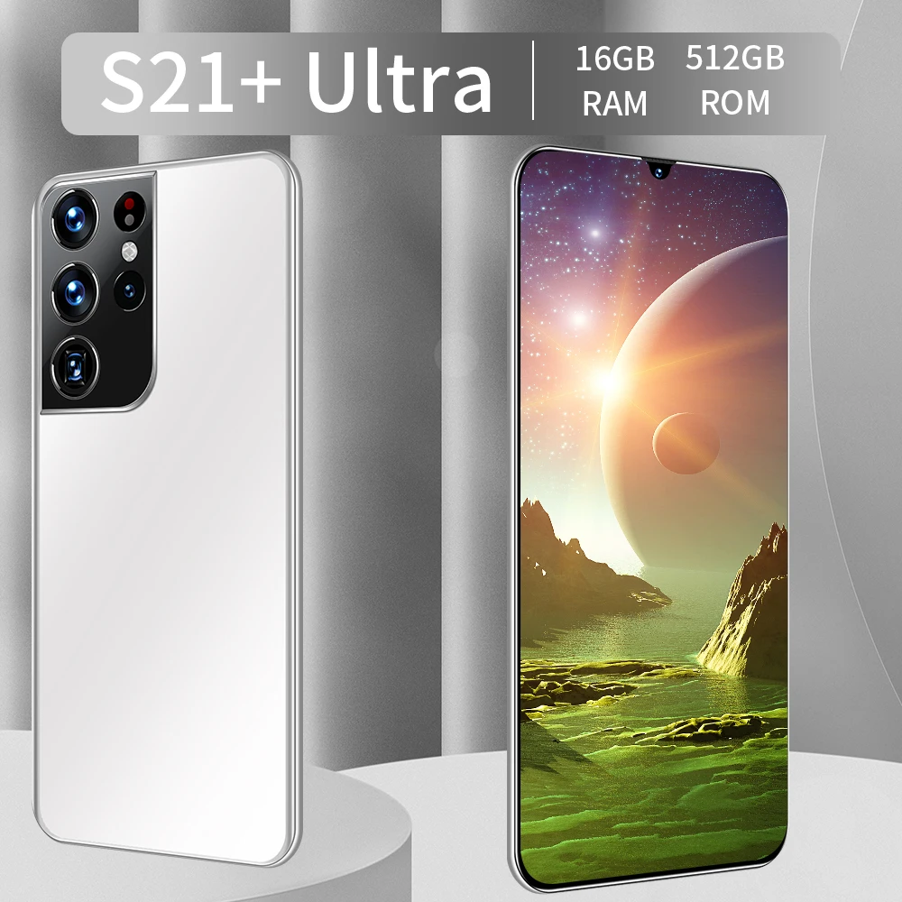 

Global Version S21+ Ultra Smartphone 16GB+512GB 6800mAh 6.7Inch Dual SIM Dual Standby Support Face ID 4G 5G Android11 CellPhones