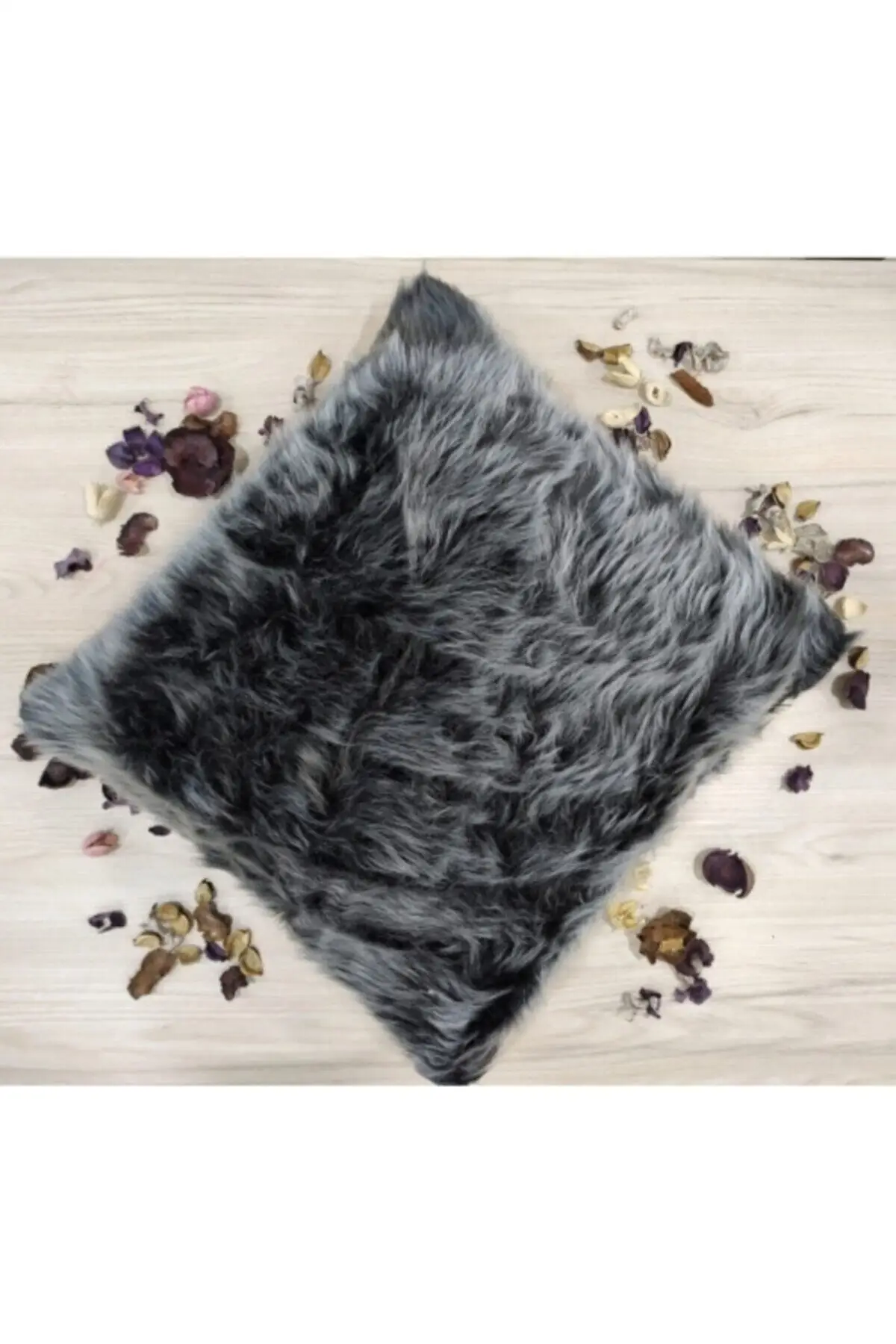 

1 pcs Gray Plush Cushion Pillow decorate Case 43x43 Cotton