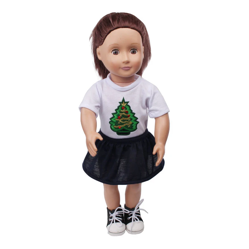 Одежда для кукол 18 дюймов белая Американская футболка новорожденных