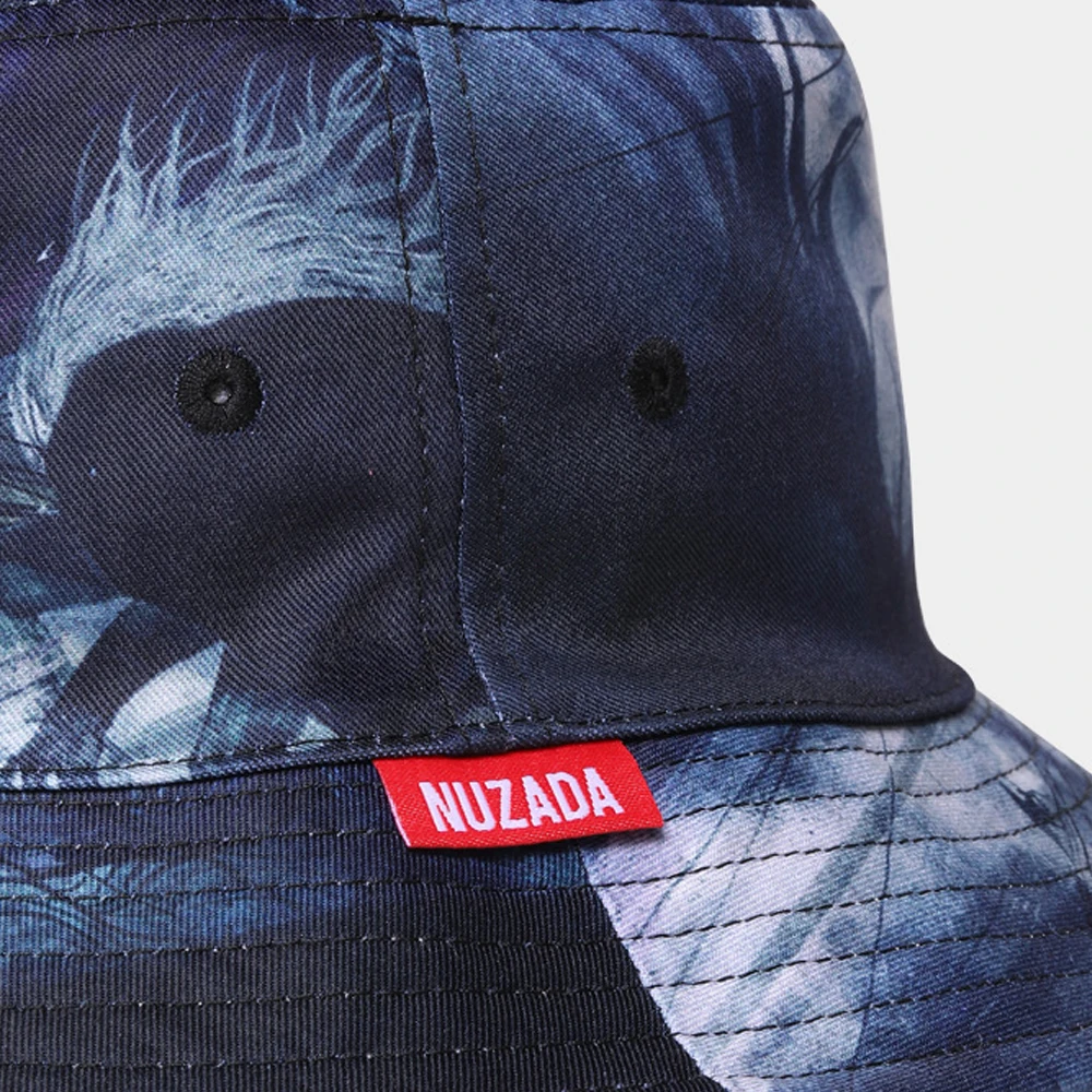 

Outdoor Cotton Bucket Hat Japanese Style Caps Wave Pattern Male Outdoor Foldable Hipster Caps Embroidery Logo