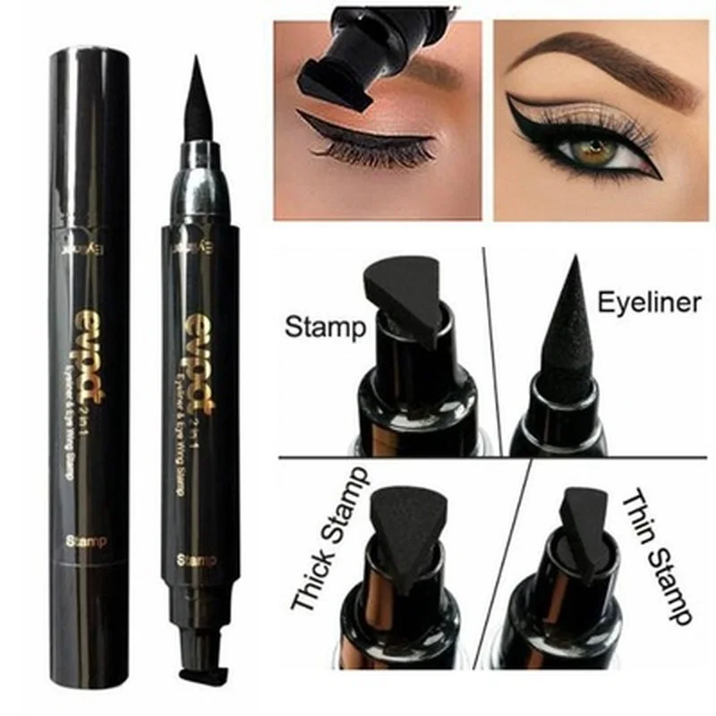 

7 Colors Double-Headed Eyeliner Stamp 2 In1 Quick-drying Liquid Eyeliner Waterproof Easy Using Stamp Eye Liner Smooth Eye Makeup