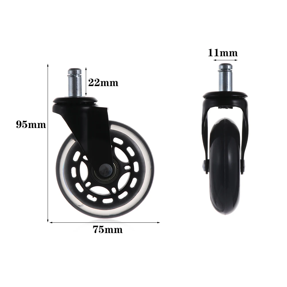 

Swivel Casters Universal Castor Grip Chair Office Wheels Ring Caster Desk Replacemen Part Furniture Wheels