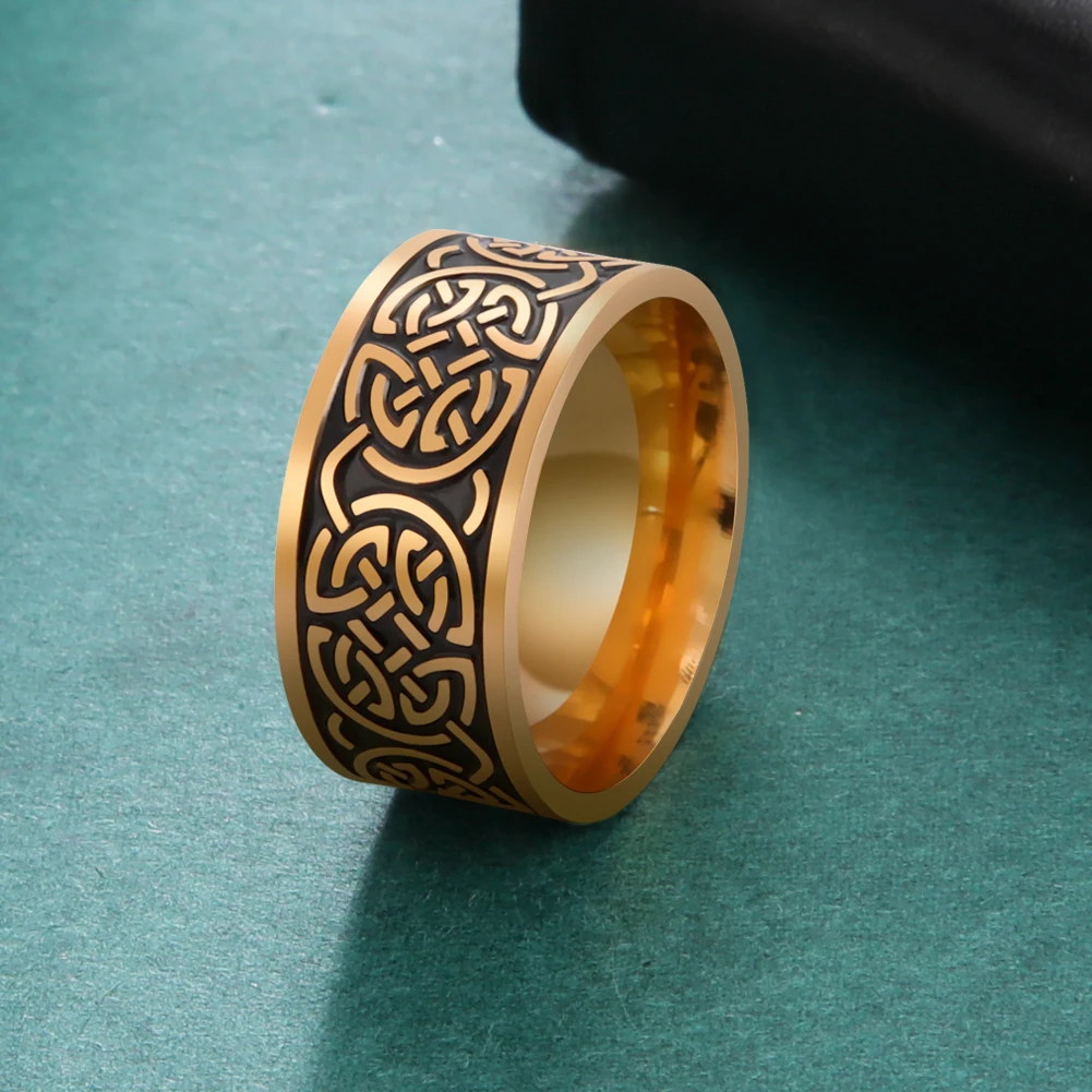 My Shape Ирландия Celtics кольца с узлом для мужчин и женщин золотого цвета кольцо из