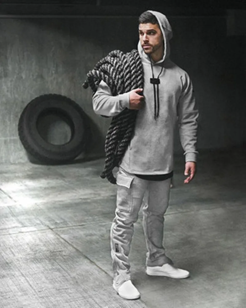 

2021 men's overalls fitness basketball pants straight loose pocket cotton large men's sports pants