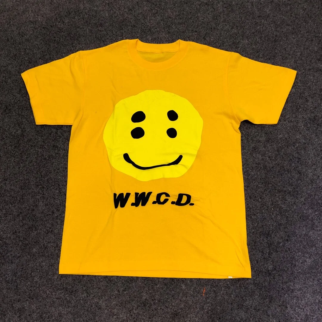 

2019 Best Version W.W.C.D. Smile Face Printed Women Men T shirts tees Hiphop Streetwear Men Cotton Short Sleeve T shirt Summer