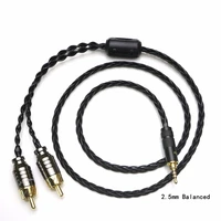 audiocrast 2 53 54 4mm balanced male to 2 rca male splitter audio cable 24awg occ silver plated cable for headphone player