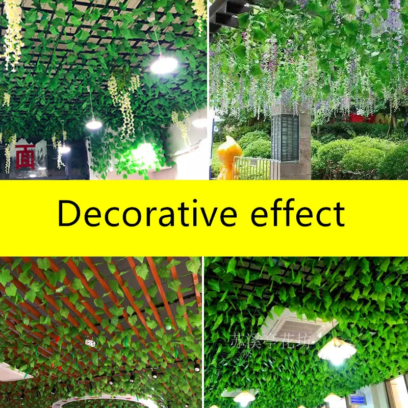 2 1 M искусственная Виноградная лоза Листва Цветы домашний Декор Искусственный