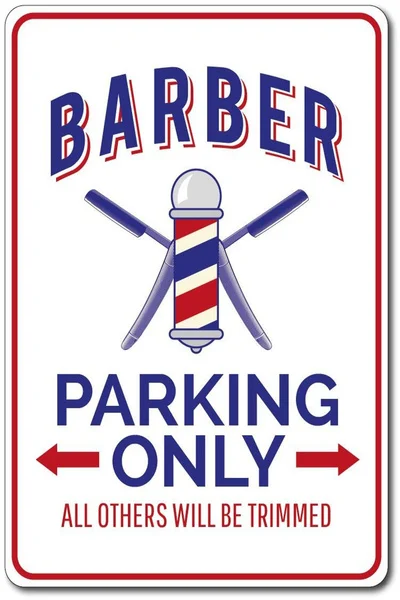 

Barber Parking Tin Sign, Novelty Tin Sign, Barber Gift, Barber Sign, Barber Decor, Barber Shop Sign, Barber Pole Sign