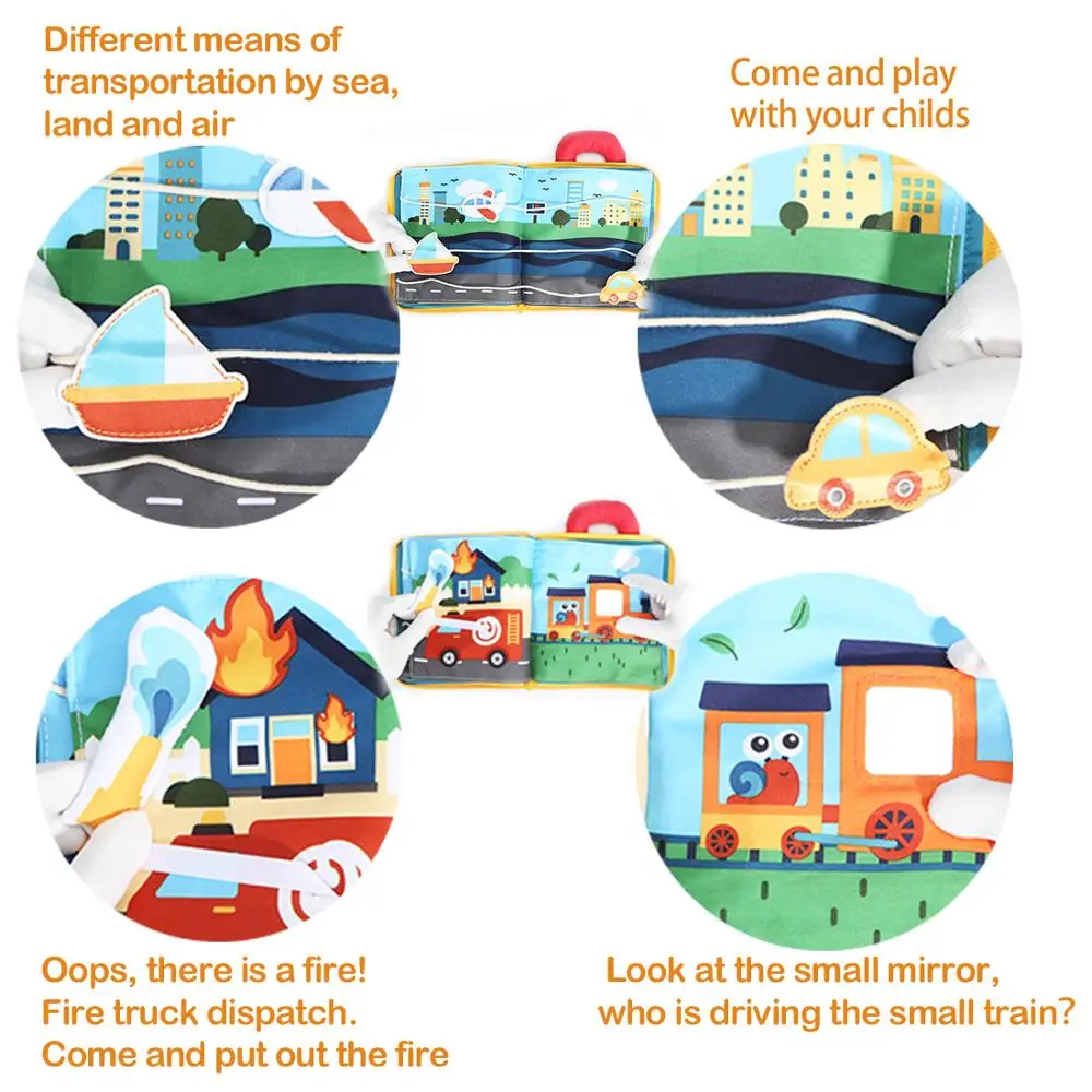 Детские игрушки Beiens для раннего обучения мягкие тканевые книги с животными