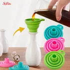 Силиконовая Складная воронка для пищевых продуктов, портативная телескопическая Воронка с длинным вырезом, Упаковочная воронка для жидкости, кухонный инструмент, гаджеты 5ZCF129