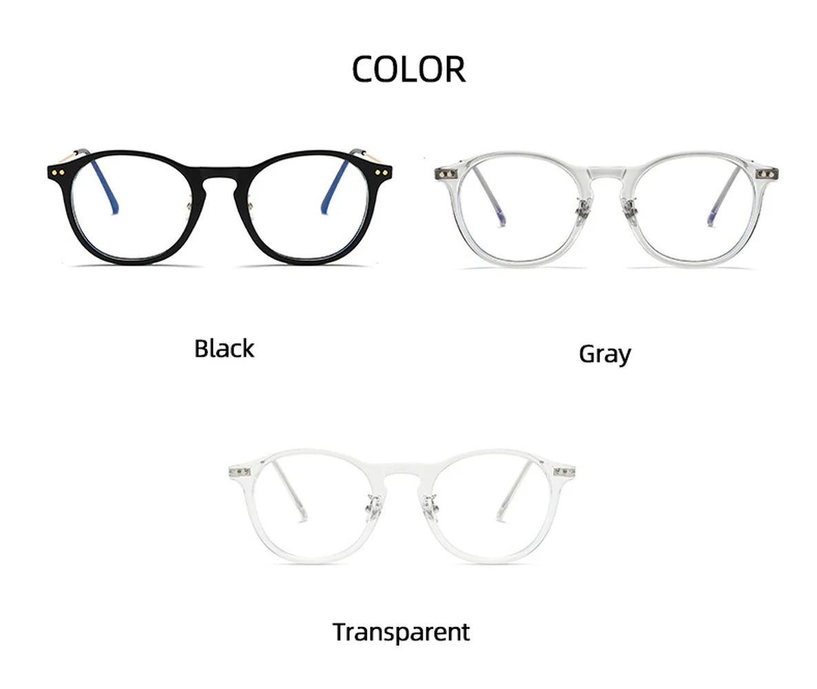 

Retro Anti Blue Ray Computer Glasses Women Round Eye Glass Men Blue Light Blocking Fashion Eyewear Metal Frames Optical Lunettes