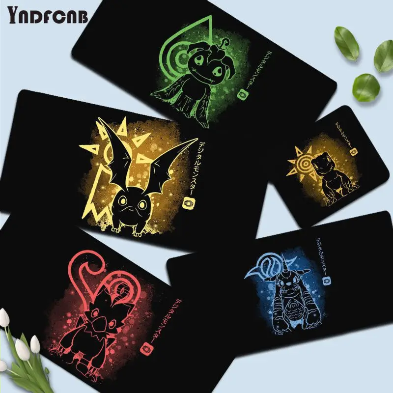 

Anime Digimon In Stocked Durable Rubber Mouse Mat Pad for large Edge Locking Speed Version Game Keyboard Pad