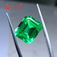 yttrium aluminum garnet cultivated tsavorite emerald shape nat ural cut artificial gem stone for jewelry making