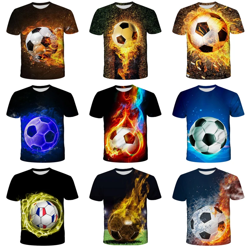 

Football 3D Printing Sports Pattern Boys T-shirt Kids Oversized TShirt Children Clothing Summer Fashion Short Sleeve New Top