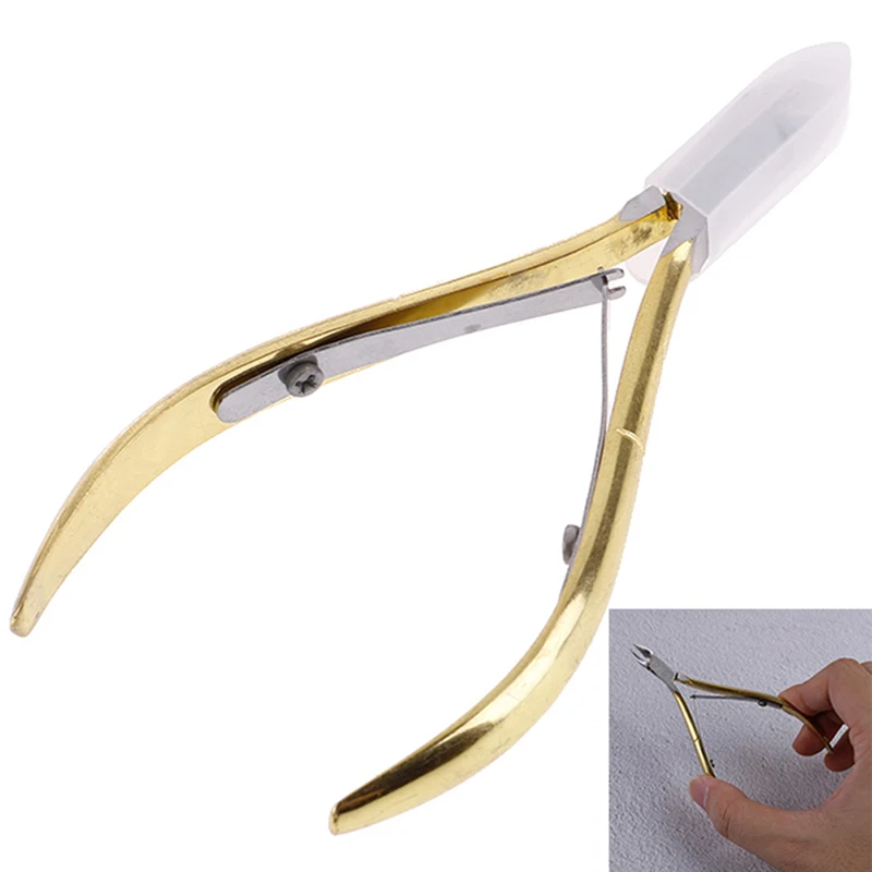 1 шт. золотистые/разноцветные ножницы для кутикулы из нержавеющей стали удаления