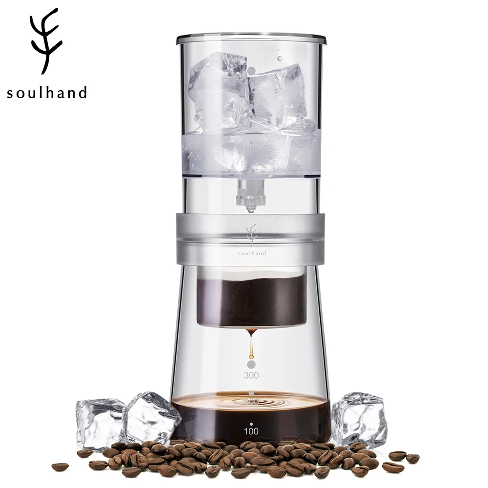 

SOULHAND Cold Brew Coffee Maker Ice Drip Coffee Filter Glass Percolators Espresso kitchen Barista Cafe Dripper Iced Drip Pot