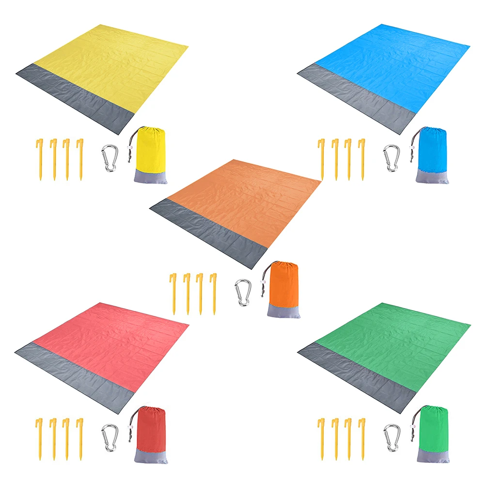 

Portable Waterproof Beach Camping Mat Outdoor Picnic Hiking Sleeping Blanket with Ground Nails Mountaineering Buckle