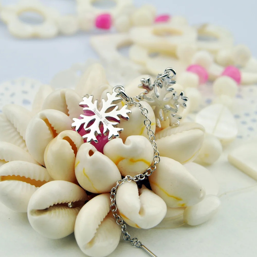 Серьги в виде снежинок из стерлингового серебра 925 пробы 100% оригинальные