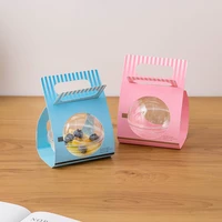 25pcs net red pet plastic transparent round cake box packaging disposable rice salad boxes baking pudding dessert cup with lid