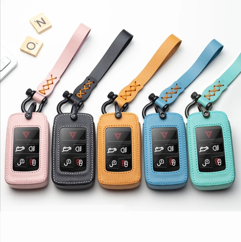 

For Land Rover Range Rover Sport Discovery 4 Evogue LR4 Freelander Jaguar Smart Car Key Case Cover Holder Fob Keychain Holder