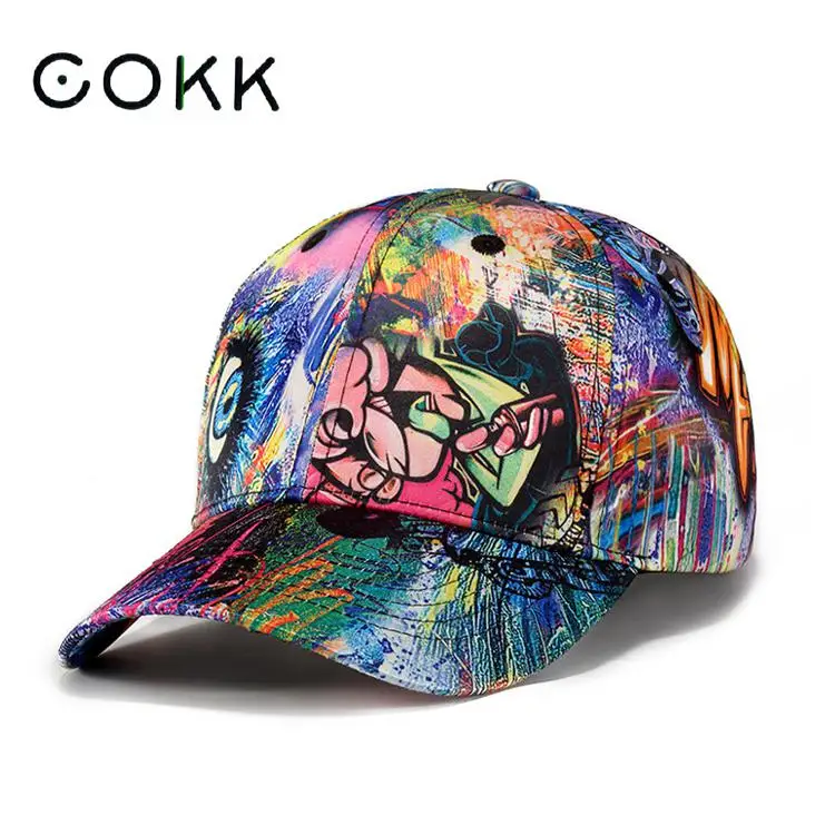 Бейсболка COKK Женская с рисунком скелета и граффити Snapback шапки для мужчин женщин
