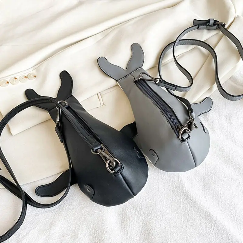 Женская милая сумочка из искусственной кожи в форме Кита для девушек сумка